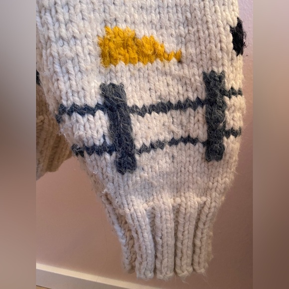 RARE Vintage HandKnit Mary Maxim Pattern Project Hail Mary Curling Sweater - Picture 6 of 10